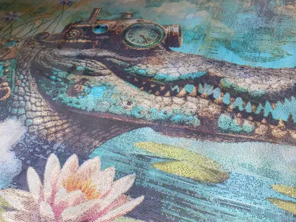 Nahaufnahme des Motivs Mark-Crocodile